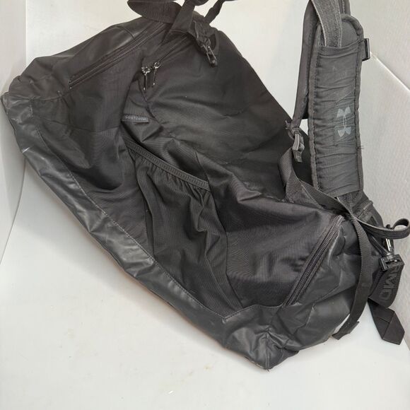 Under Armour Sport SC Duffel Backpack Bag Storm Black Gray 22" w/ Shoe Compart - Picture 9 of 16